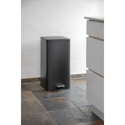 Steel-function, Fyrkantig svart soptunna 28 l