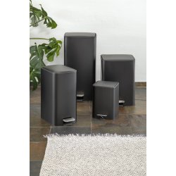 Steel-function, Fyrkantig svart soptunna 5 l