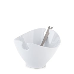 Steel-function, Hvid salatsk�l med bestik