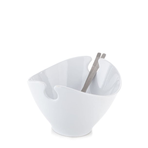 Steel-function, Hvid salatsk�l med bestik