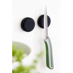 Steel-function, Knivmagnet rund 2 st, svart