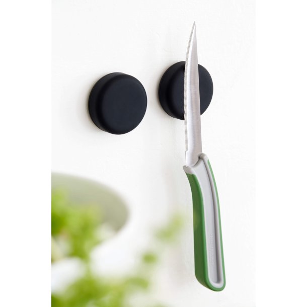 Steel-function, Knivmagnet rund 2 st, svart