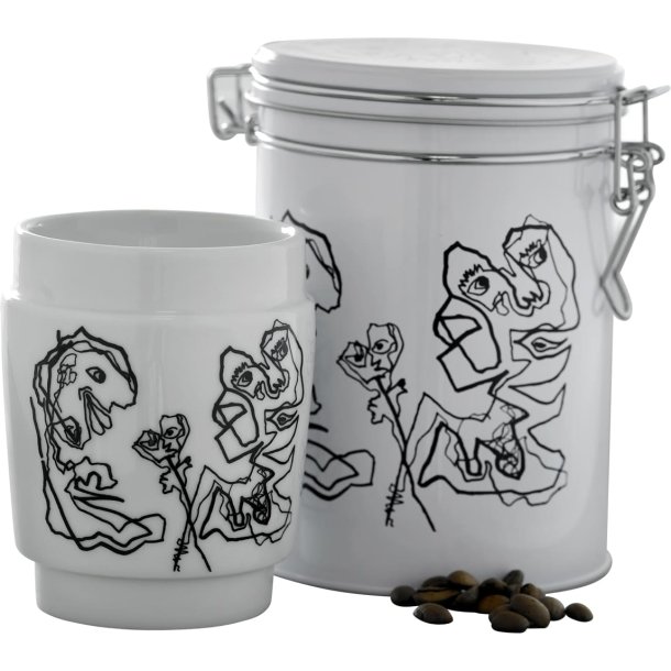 Steel-function, Konstkopp nr 1 porslin svart/vit