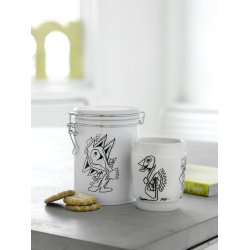 Steel-function, Konstkopp nr 1 porslin svart/vit