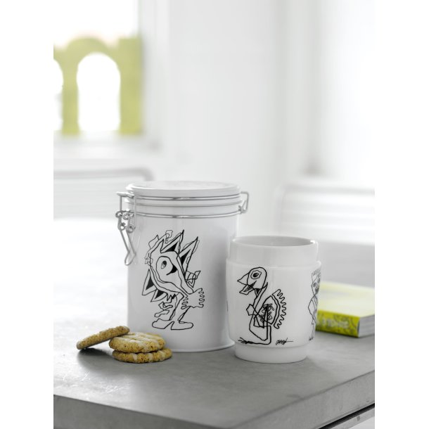 Steel-function, Konstkopp nr 1 porslin svart/vit