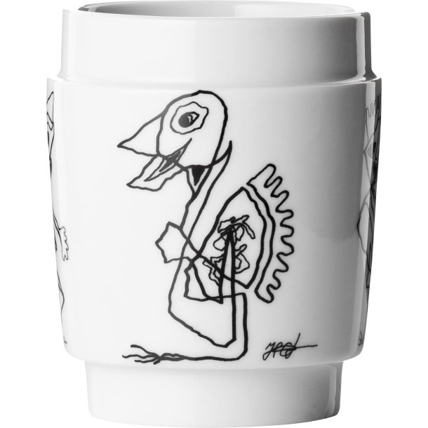 Steel-function, Konstkopp nr 1 porslin svart/vit