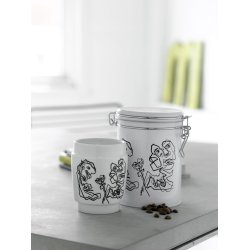 Steel-function, Konstkopp nr 2 porslin svart/vit