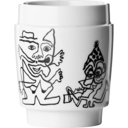 Steel-function, Konstkopp nr 2 porslin svart/vit