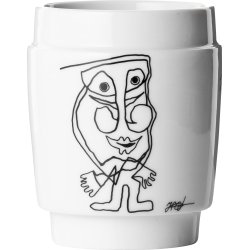 Steel-function, Konstkopp nr 3 porslin svart/vit