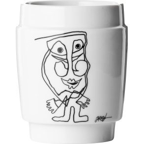 Steel-function, Konstkopp nr 3 porslin svart/vit