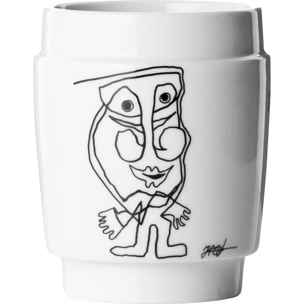 Steel-function, Konstkopp nr 3 porslin svart/vit