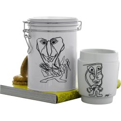 Steel-function, Konstkopp nr 3 porslin svart/vit