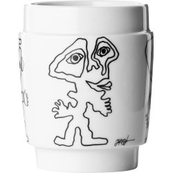 Steel-function, Konstkopp nr 4 porslin svart/vit