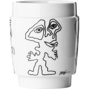 Steel-function, Konstkopp nr 4 porslin svart/vit