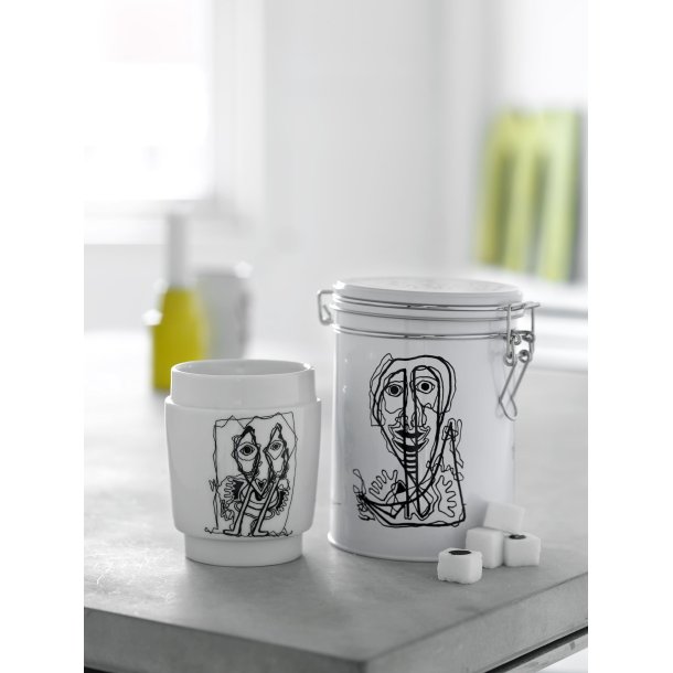 Steel-function, Konstkopp nr 5 porslin svart/vit