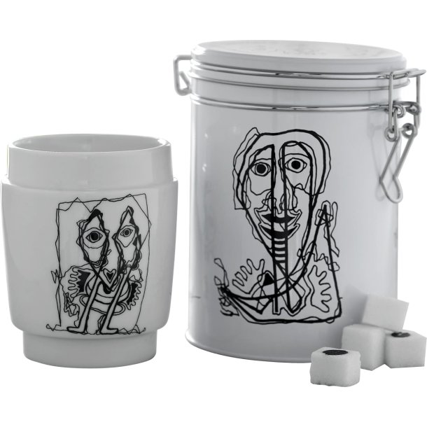 Steel-function, Konstkopp nr 5 porslin svart/vit