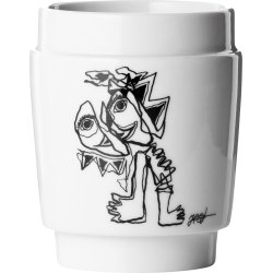 Steel-function, Konstkopp nr 5 porslin svart/vit