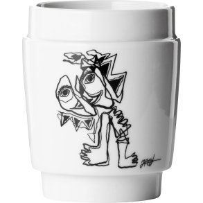 Steel-function, Konstkopp nr 5 porslin svart/vit