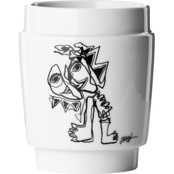 Steel-function, Konstkopp nr 5 porslin svart/vit