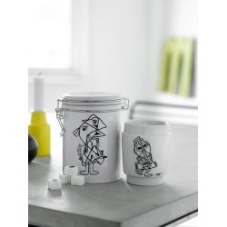 Steel-function, Konstkopp nr 6 porslin svart/vit