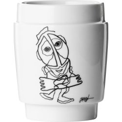 Steel-function, Konstkopp nr 6 porslin svart/vit