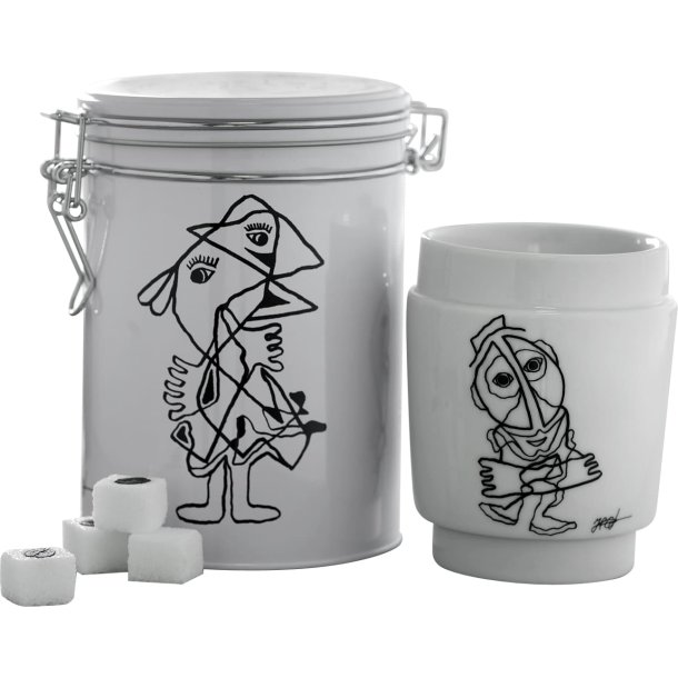 Steel-function, Konstkopp nr 6 porslin svart/vit