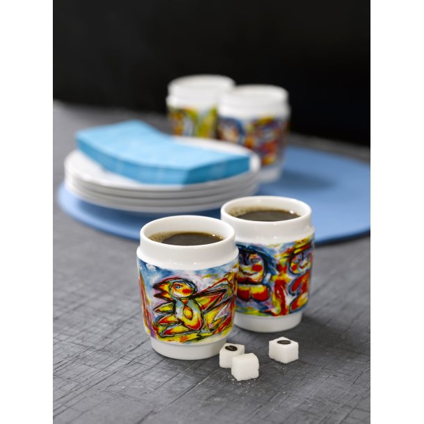 Steel-function, Konstkoppar happy bird porslin