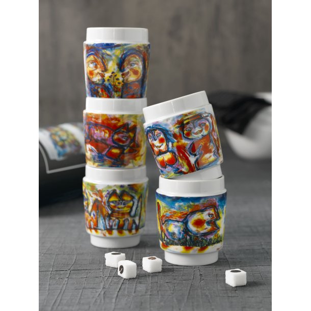 Steel-function, Konstkoppar happy bird porslin