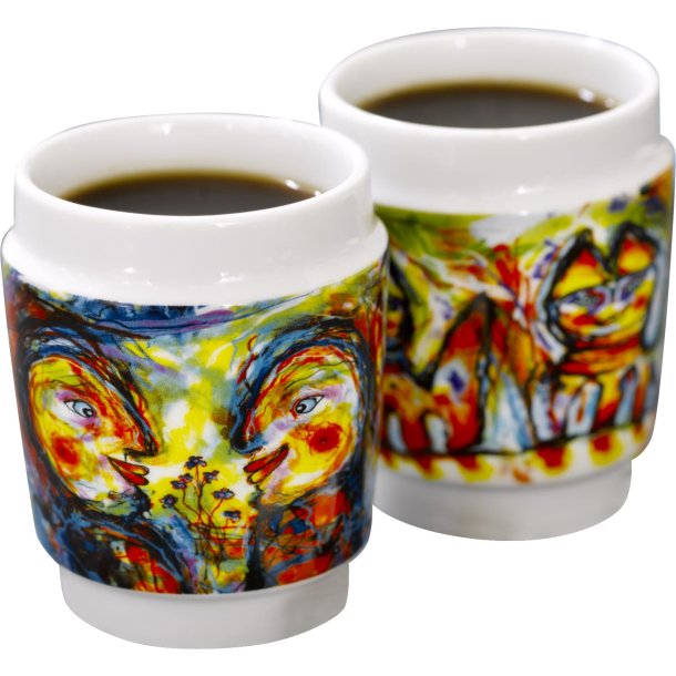 Steel-function, Konstkoppar happy fox porslin