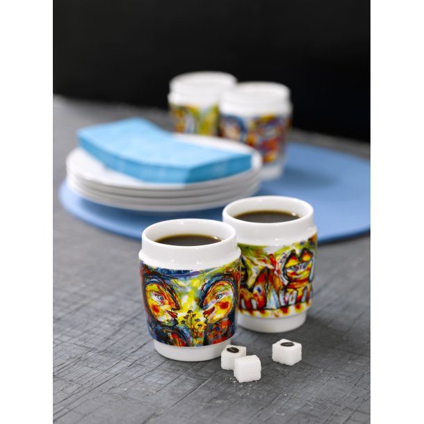 Steel-function, Konstkoppar happy fox porslin