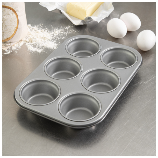 Steel-function, Non-stick muffin form 6 pcs