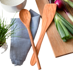 Steel-function, Stekspade &amp; sked set i olivtr�