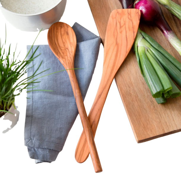 Steel-function, Stekspade &amp; sked set i olivtr�