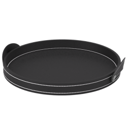 Steel-function, Rund serveringsbricka i PU-l�der