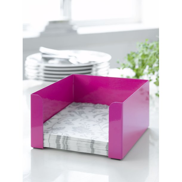 Steel-function, Servetth�llare rosa 17x17x8,5 cm