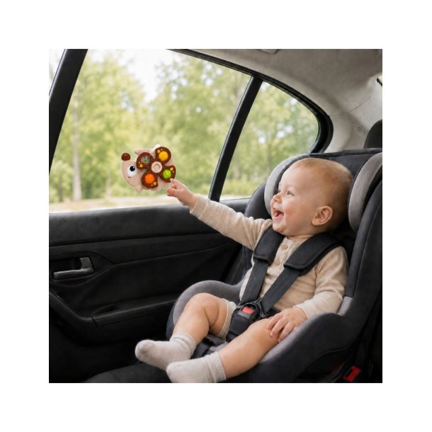 Spinnere med sugekop og dyr � 3 stk. sanseleget�j til baby