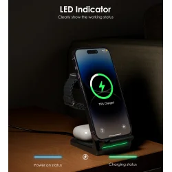 Choetech trdls oplader T608-F 4-i-1, sort