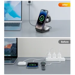 Choetech trdls oplader T608-F 4-i-1, sort