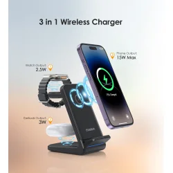 Choetech trdls oplader T608-F 4-i-1, sort