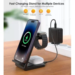 Choetech trdls oplader T608-F 4-i-1, sort