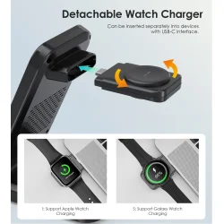 Choetech trdls oplader T608-F 4-i-1, sort