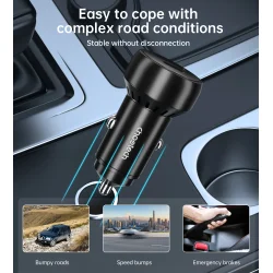 Choetech bilcharger 2-port USB-C + USB-A, QC, 60W svart