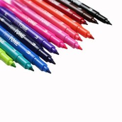 Tombow TwinTone, Tusch med Dobbletspids, 12 stk, Brights