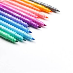 Tombow TwinTone Tusch med Dobbeltspids, 12 stk, Pastel