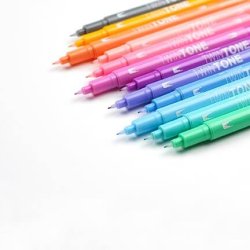 Tombow TwinTone Tusch med Dobbeltspids, 12 stk, Pastel