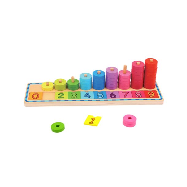 T�lle- og farvepuslespil i tr� � Montessori l�ring med 56 dele