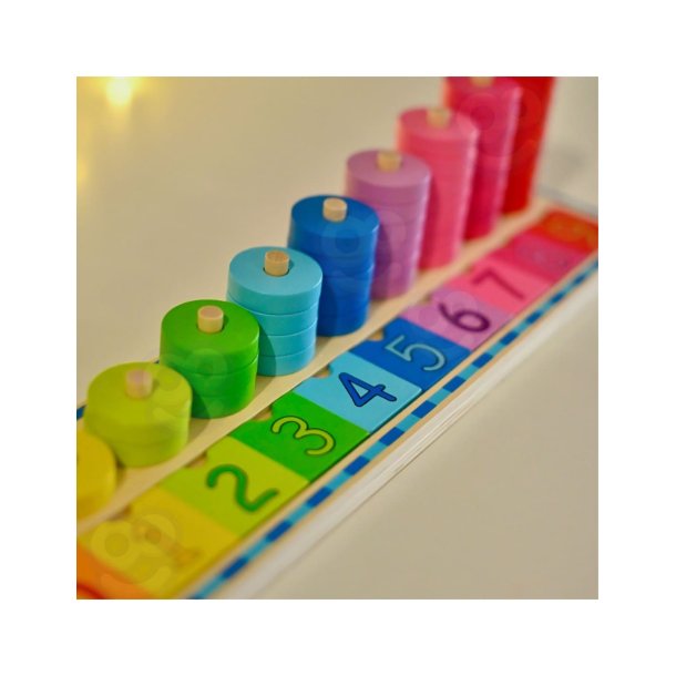 T�lle- og farvepuslespil i tr� � Montessori l�ring med 56 dele