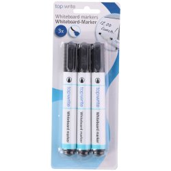 Topwhite Whiteboardpenna, 3 st, svart