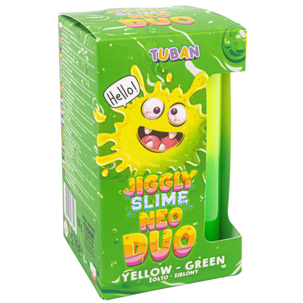 Tuban Jiggly Slime Neo Duo Gul &amp; Gr�n � Str�kbart Slim med To Farver