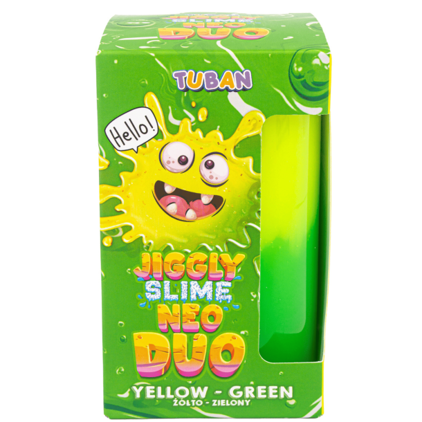 Tuban Jiggly Slime Neo Duo Gul &amp; Gr�n � Str�kbart Slim med To Farver